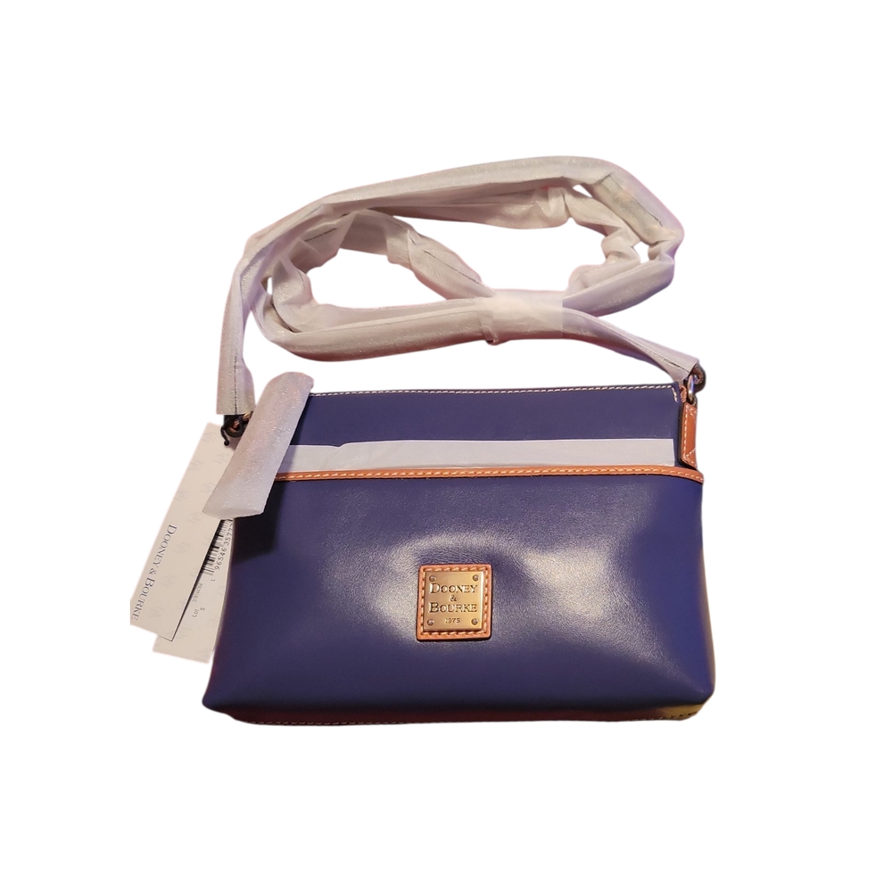 NWT Dooney & Bourke Wexford Leather Katie Crossbody In Ocean W/Dustbag